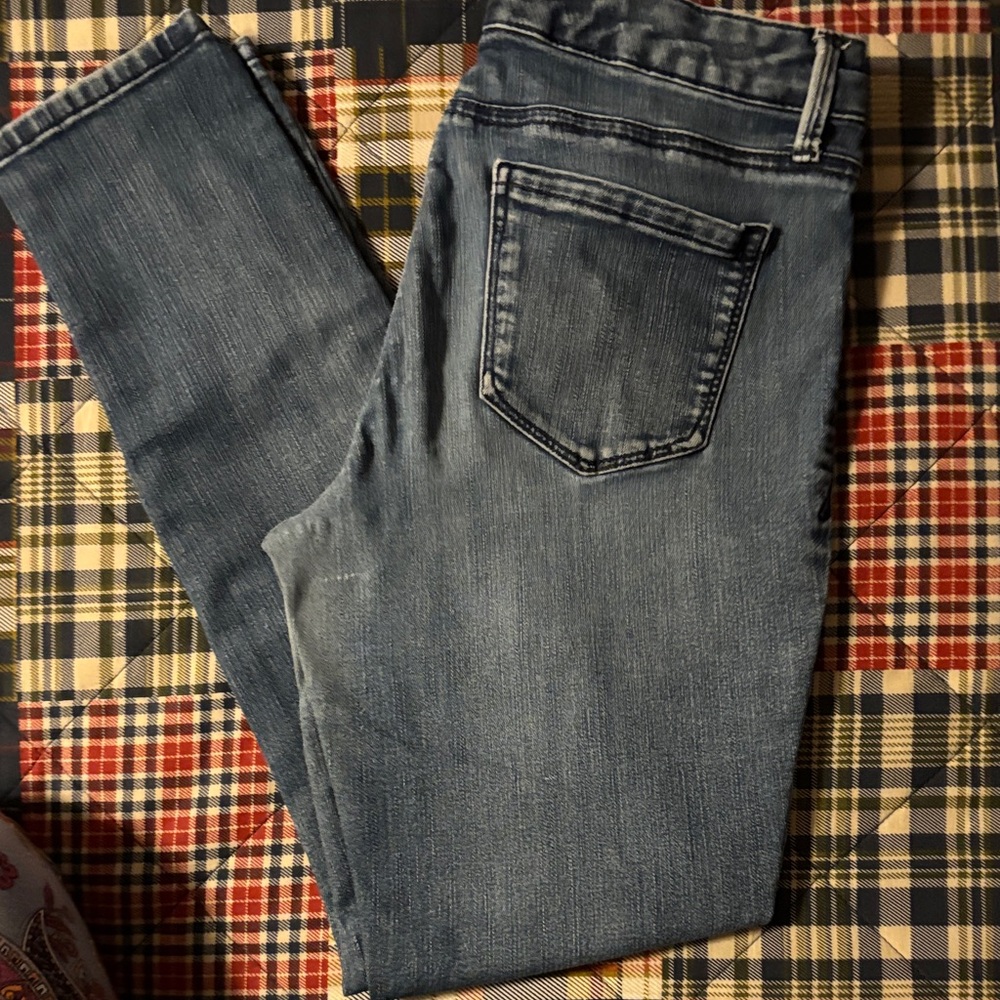 crown & ivy Blue Straight Leg Jeans